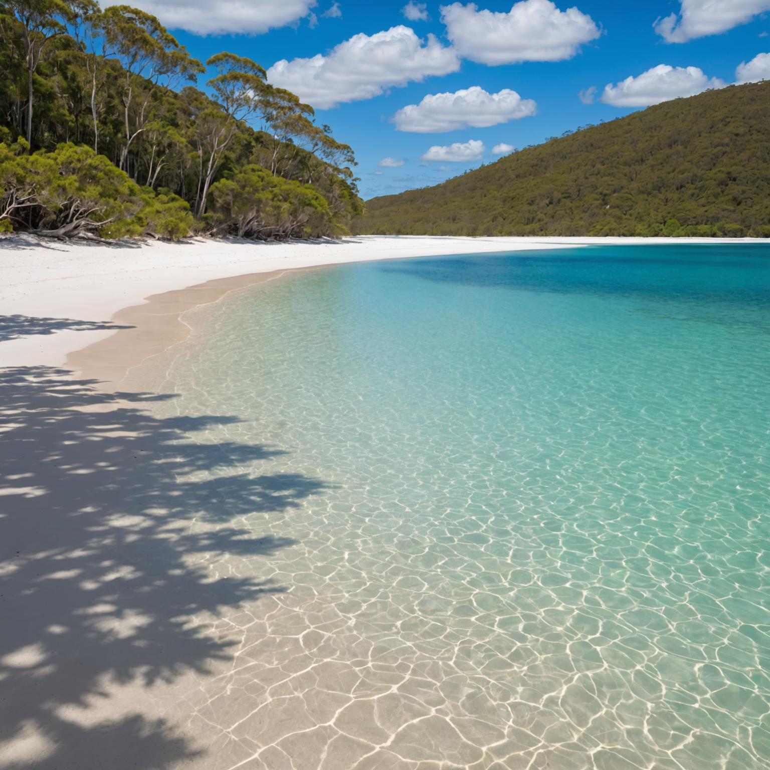 Crystal-clear Lake McKenzie on K'gari Fraser Island
