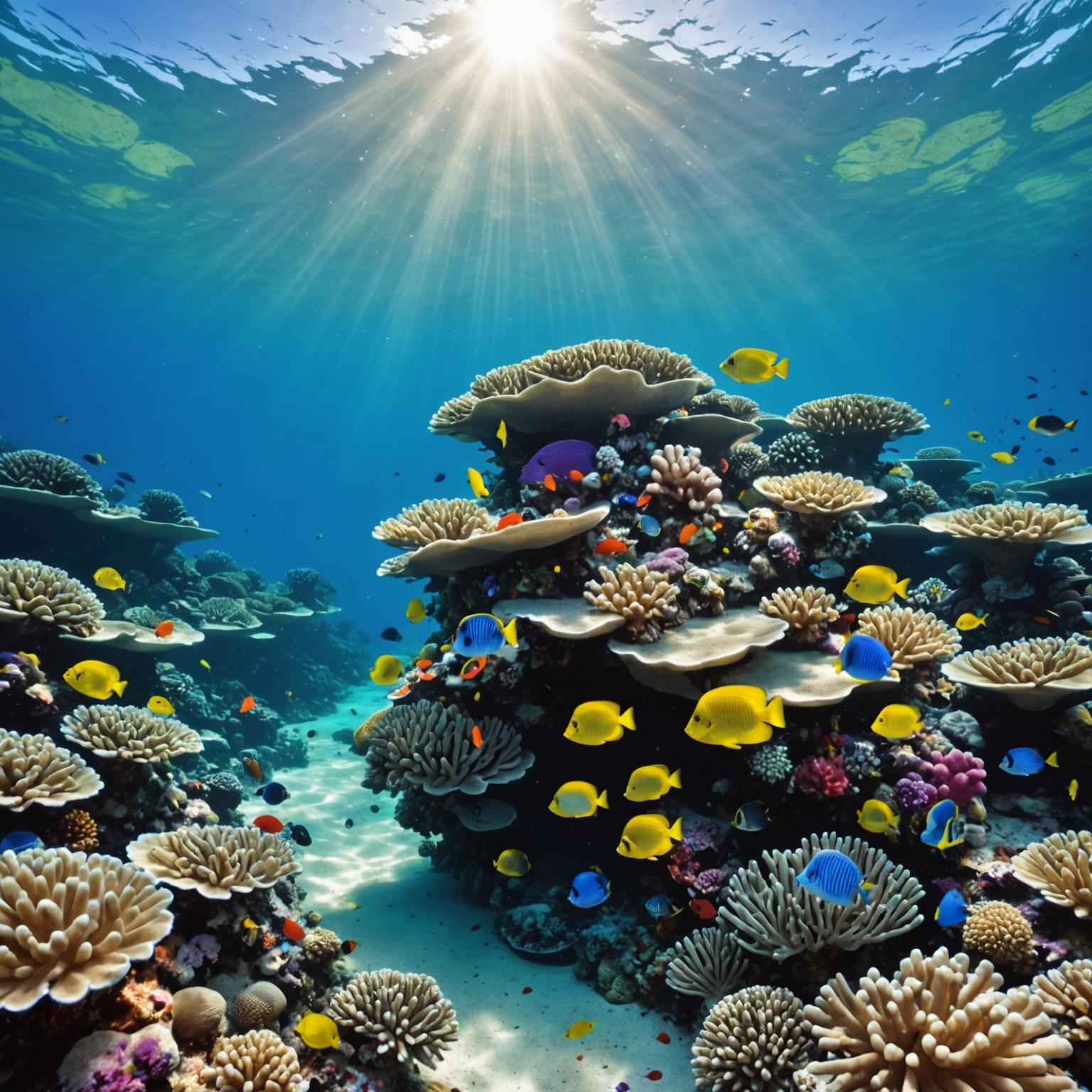 Snorkeller exploring the Great Barrier Reef